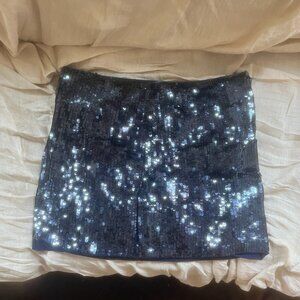Alice + Olivia blue sequins mini-skirt